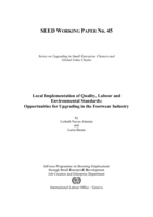 Local implementation of quality, labour and environmental standards: opportunities for upgrading in the footwear industry