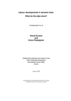Labour developments in dynamic Asia: what do the data show?