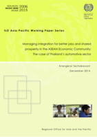 Managing integration for better jobs and shared prosperity in the ASEAN Economic Community: the case of Thailand's automotive sector