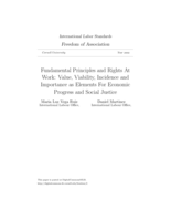 Fundamental principles and rights at work: value, viability, incidence and importance as elements for economic progress and social justice