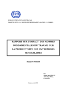 Impact des normes fondamentales du travail sur la productivité des entreprises sénégalaises