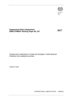 Employment implications of trade and changes in skills demand: evidence from selected countries