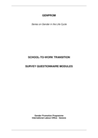 School-to-work transition survey questionnaire modules