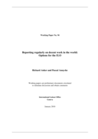 Reporting regularly on decent work in the world: options for the ILO