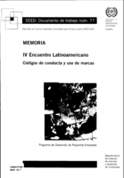 Memoria IV encuentro Latinoamericano: códigos de conducta y uso de marcas