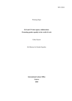 ILO and UN inter-agency collaboration: promoting gender equality in the world of work