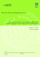 Operations guide: managing an ILO-CIDA Youth Employment Country Project: Philippines