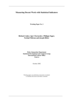 Measuring decent work with statistical indicators