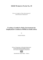 Creating a conducive policy environment for employment creation in SMMEs in South Africa