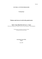 Violence and stress at work in the postal sector