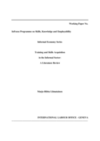 Training and skills acquisition in the informal sector: a literature review