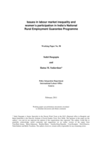 Issues in labour market inequality and women's participation in India's National Rural Employment Guarantee Programme