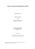 Growth, investment and employment in Ghana