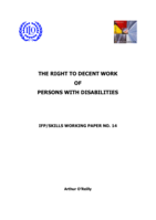 The rights to decent work of persons with disabilities