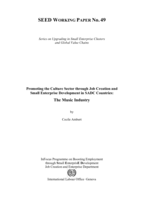 Promoting the culture sector through job creation and small enterprise development in SADC countries: the music industry