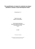 The quantification of respect for selected core labour standards: towards a social development index?