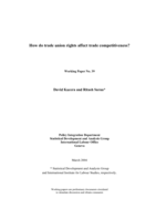 How do trade union rights affect trade competitiveness?