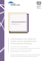 Microinsurance that works for women: making gender-sensitive microinsurance programs