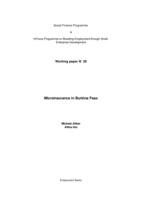 Micro-insurance in Burkina Faso