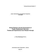 Social partners and the governance of public employment services: trends and experiences from Western Europe