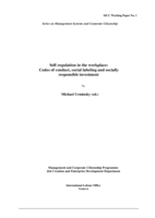 Self-regulation in the workplace: codes of conduct, social labelling and socially responsible investment