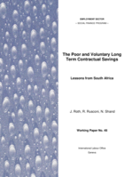 The poor and voluntary long term contractual savings: lessons from South Africa