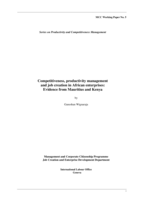 Competitiveness, productivity management and job creation in African enterprises: evidence from Mauritius and Kenya