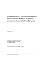 El impacto social y laboral de las empresas multinacionales (EMN) e inversiones extranjeras directas (IED) en Paraguay