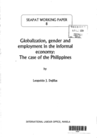 Globalization, gender and employment in the informal economy: the case of the Philippines