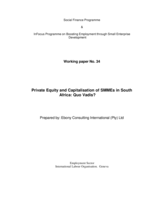 Private equity and capitalisation of SMMEs in South Africa: quo vadis?