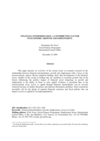 Financial intermediation: a contributing factor to economic growth and employment