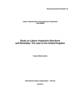 Study on labour inspection sanctions and remedies: the case of the United Kingdom