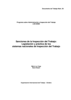 Sanciones de la Inspección del Trabajo: legislación y práctica de los sistemas nacionales de Inspección del Trabajo