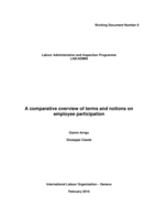 A comparative overview of terms and notions on employee participation