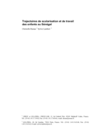 Trajectoires de scolarisation et de travail des enfants au Sénégal