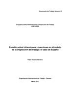 Estudio sobre infracciones y sanciones en el ámbito de la inspección del trabajo: el caso de España