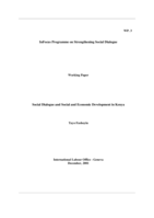 Social dialogue and social and economic development