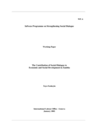 The contribution of social dialogue to economic and social development in Zambia