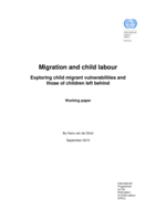 Migration and child labour: exploring child migrant vulnerabilities and those of children left behind