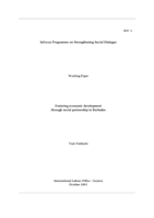 Barbados: fostering economic development through social partnership