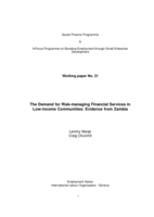 The demand for risk-managing financial services in low-income communities: evidence from Zambia