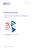 Measurement of unpaid domestic and care work