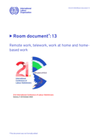 Remote work, telework, work at home and home based work