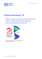 Measuring the social and solidarity economy: a roadmap towards guidelines concerning statistics of the SSE