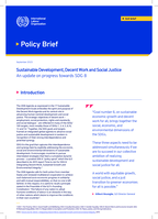 Sustainable development, decent work and social justice: an update on progress towards SDG 8
