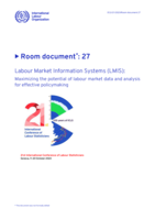 Labour market information systems: maximizing the potential of labour market data and analysis for effective policymaking