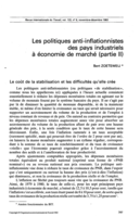 Les politiques anti-inflationnistes des pays industriels à économie de marché: Partie II