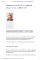 Spanish flu and COVID-19: are there lessons for the world of work?