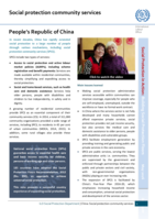 People's Republic of China: social protection community services