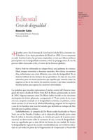 Editorial: crisis de desigualdad